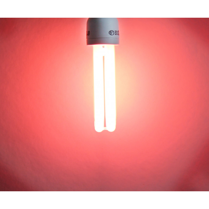 Bombilla fluorescente compacta rojo consumo 15 w (75 w equivalencia) isotronic - 1