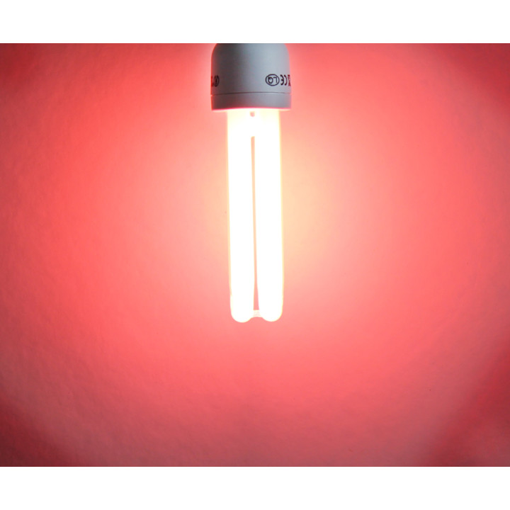 Lampadina fluorescente rosso compatta consumo 15 w (75 w equivalenza) - e27 isotronic - 1