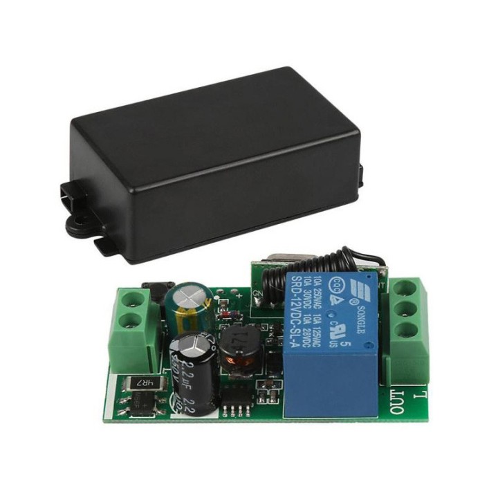 Módulo receptor de relé Ac interruptor 220v 433mhz 1ch con mando a distancia inalámbrico rf433mhz