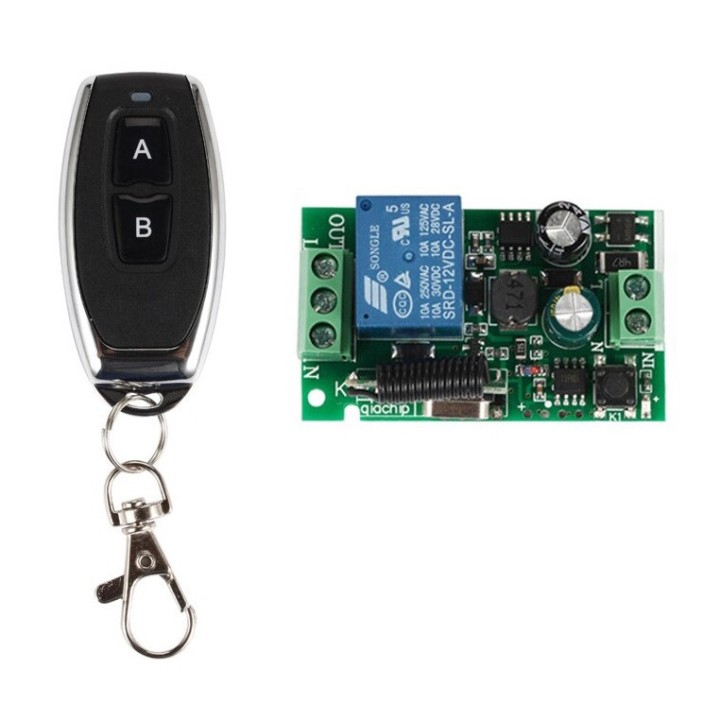 Módulo receptor de relé Ac interruptor 220v 433mhz 1ch con mando a distancia inalámbrico rf433mhz