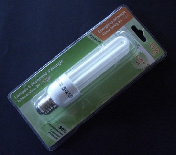 Bombilla fluorescente compacta rojo consumo 15 w (75 w equivalencia) isotronic - 3