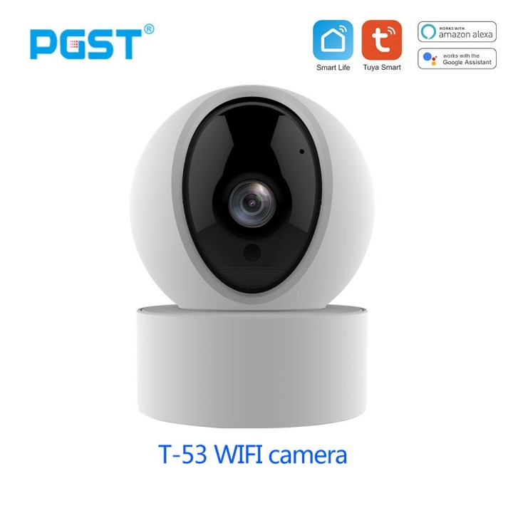Cámara ip wifi tuya t-53 sistema de alarma inalámbrico gsm PG-107 rfid APP Alexa 99 zonas inalámbricas pgst