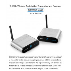 Audio Video Wireless 5,8 GHz Empfänger und Sender 8 Kanäle 400 m/1330 FT 1 TX bis 2 RX
