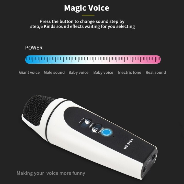 Professional microphone 10mW usb wired voice changer for telephone video recording