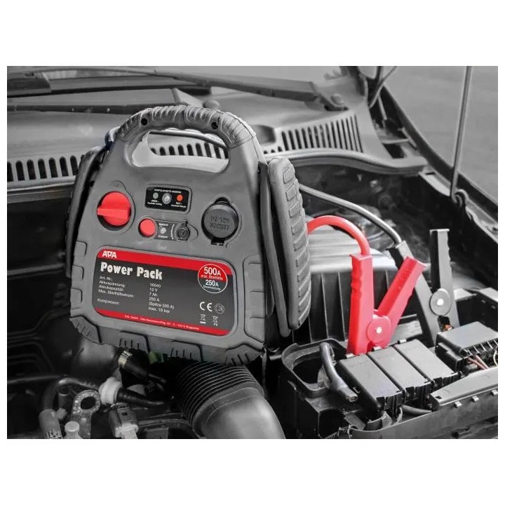 Stazione di avviamento + compressore d'aria 12V Capacità: 10Ah - Ausilio all'avviamento: 400 Amp