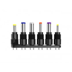 Fuente de alimentación 110v 220v 240v salida regulable de 3 a 12v 1a 6 enchufes