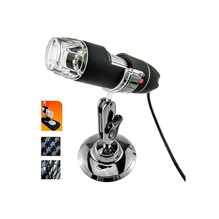500X microscope électronique Zoom optique 8 LED USB Microscope Digital pour Science