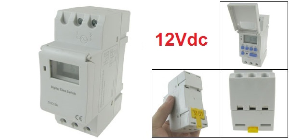 Dabey THC15A Digital Timer Switch – 7-Day Programmable, 16 ON/16 OFF, 16A 250V, AC/DC 24V, LCD Display, Built-in Battery Backup, For Lights, Pumps, Appliances