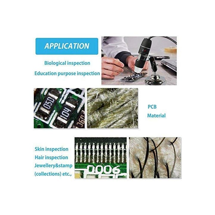 500X microscope électronique Zoom optique 8 LED USB Microscope Digital pour Science