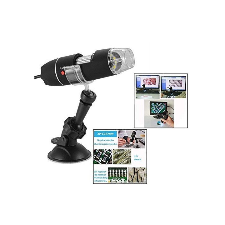 500X microscope électronique Zoom optique 8 LED USB Microscope Digital pour Science