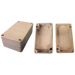 Sealed polycarbonate box light grey 115 x 65 x 40mm