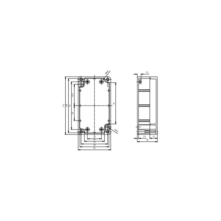 Abgedichtetes polycarbonatgehause velleman schutzung 115 x 65 x 40mm