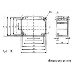 Impermeabile scatola di alluminio in metallo 115 x 90 x 55mm g113 box box box