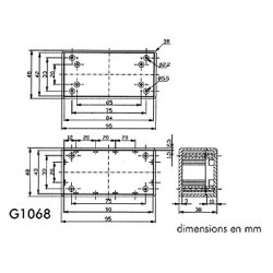 Pvc grigio box g1068 protezione 95x48x38mm