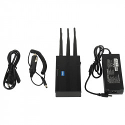 Portable gsm wave jammer 6 antennas blocker 2G 3G 4G 5G WiFi 2.4G 5.8G gps smartphone