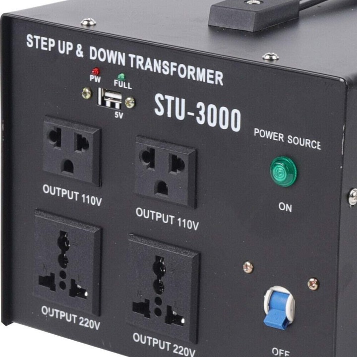 Convertitore elettrico cambia tensione 220 verso 110vca trasformatore 220v 110v 3000w corrente adattatore converter