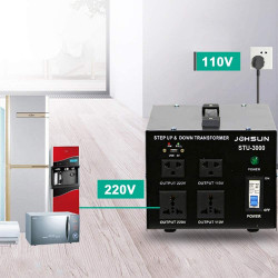 Convertitore elettrico cambia tensione 220 verso 110vca trasformatore 220v 110v 3000w corrente adattatore converter