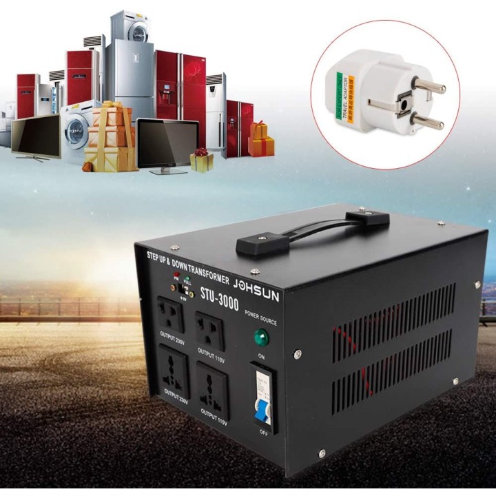 Convertitore elettrico cambia tensione 220 verso 110vca trasformatore 220v 110v 3000w corrente adattatore converter
