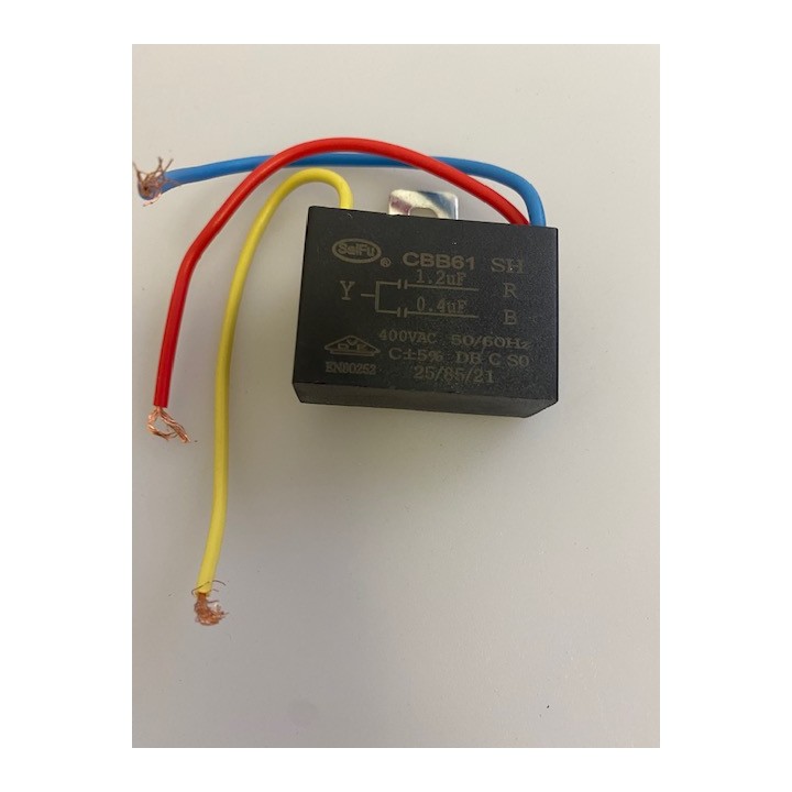 Condensatore a 3 fili 0.4UF+1.2UF CBB61 250 Vac 50/60HZ Motore del ventilatore da soffitto 0.4mF+1.2mF