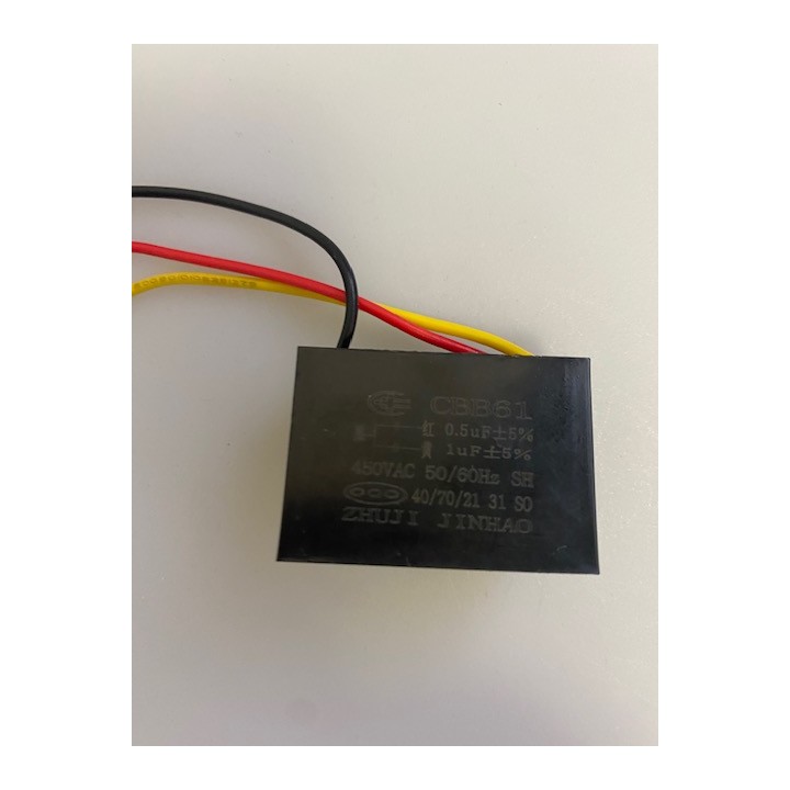 3-Draht-Kondensator 0,5 UF+1 UF CBB61 250 VAC 50/60 Hz Deckenventilatormotor 0,5 mF+1 mF
