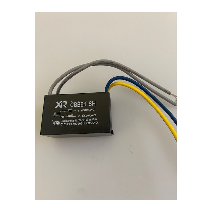 4 wire capacitor 2UF+1UF CBB61 450 Vac 50/60HZ Ceiling fan motor 2mF+1mF