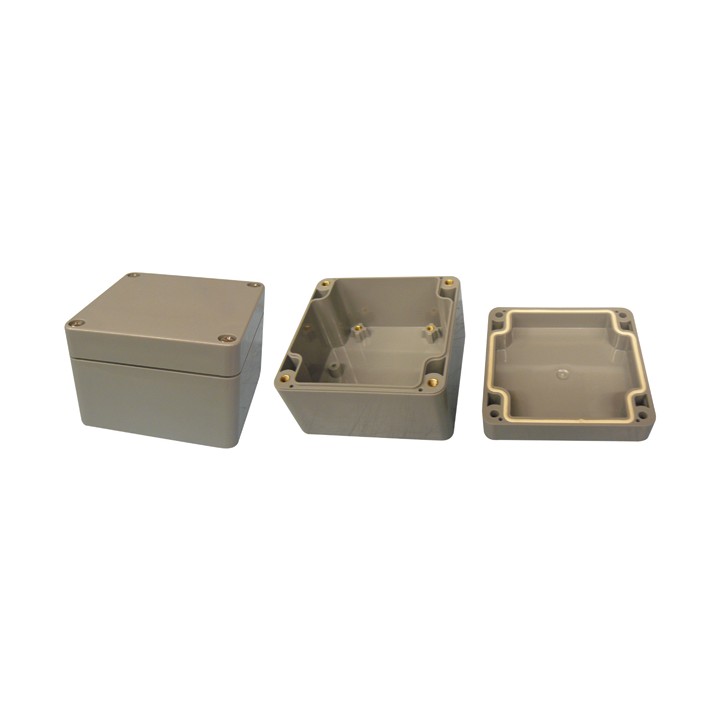 Abgedichtetes abs gehause dunkelgrau 82 x 80 x 55mm