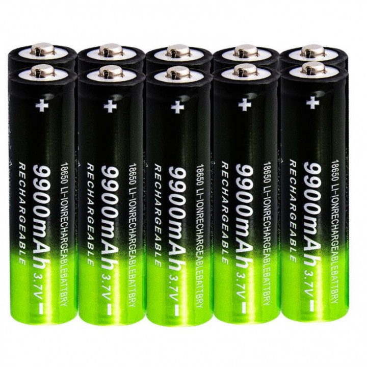 10 batteries rechargeable 18650 6000mah 3.7v 6a KingWei li-ion pour lampe  torche q5