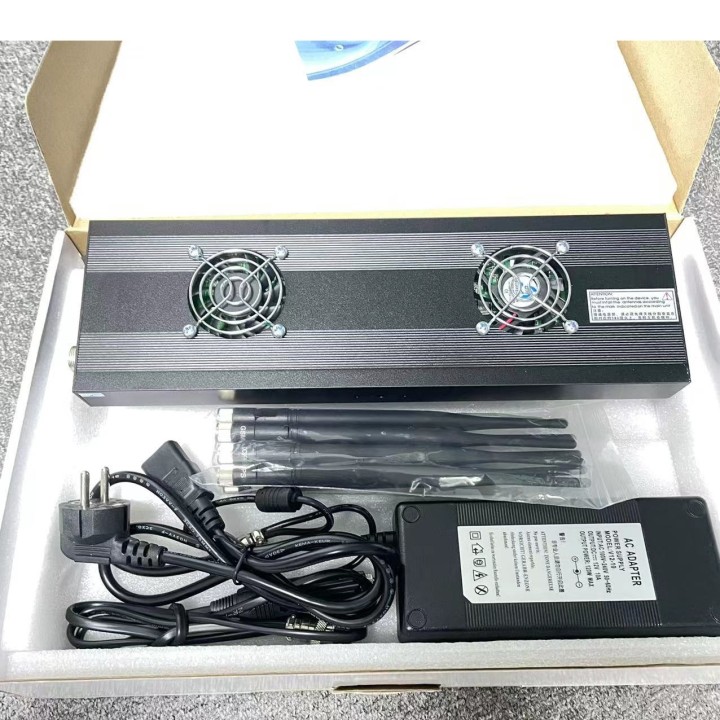 220V jammer signal blocker 8 antennas GSM 2G 3G 4G Wifi 2.4GHz GPS DCS CDMA