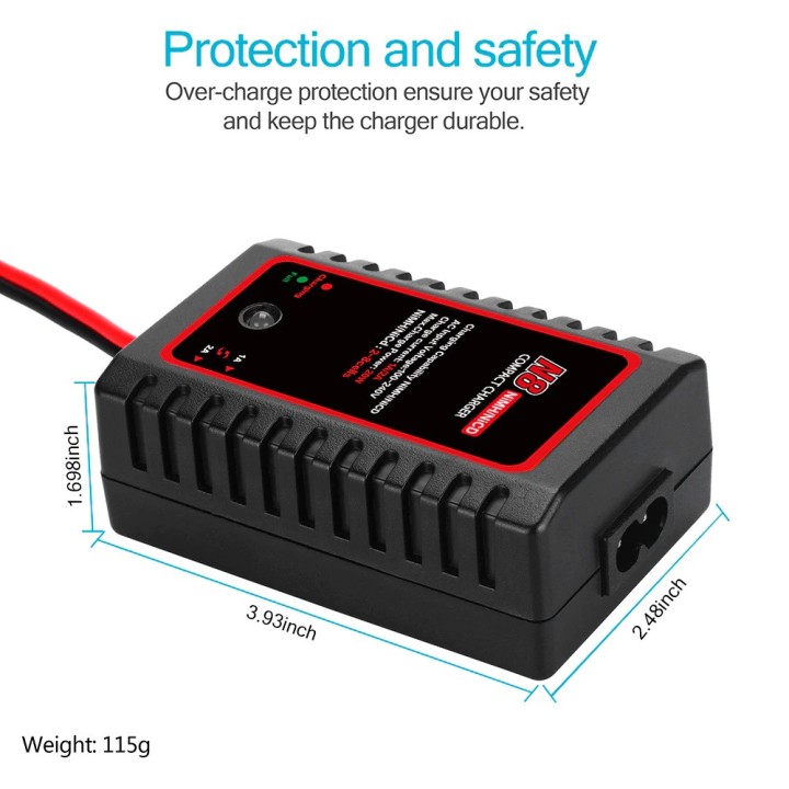 Cargador de batería N8 Nimh Nicd 110-240V 2A 20W AC 2s-8s 2.4v 3.6v 4.8v 6v 7.2v 8.4v 9.6v Tamiya