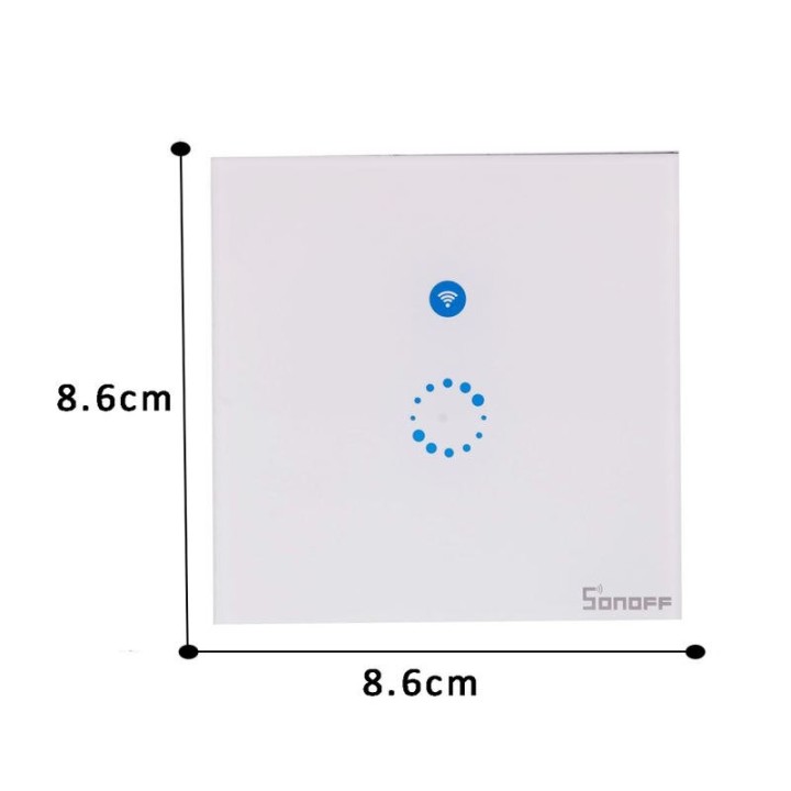 Interruptor táctil 2A sonoff 8.6/ 8.6 90-250v ac inalámbrico UE Wifi 802.11 bgn Panel de vidrio LED táctil