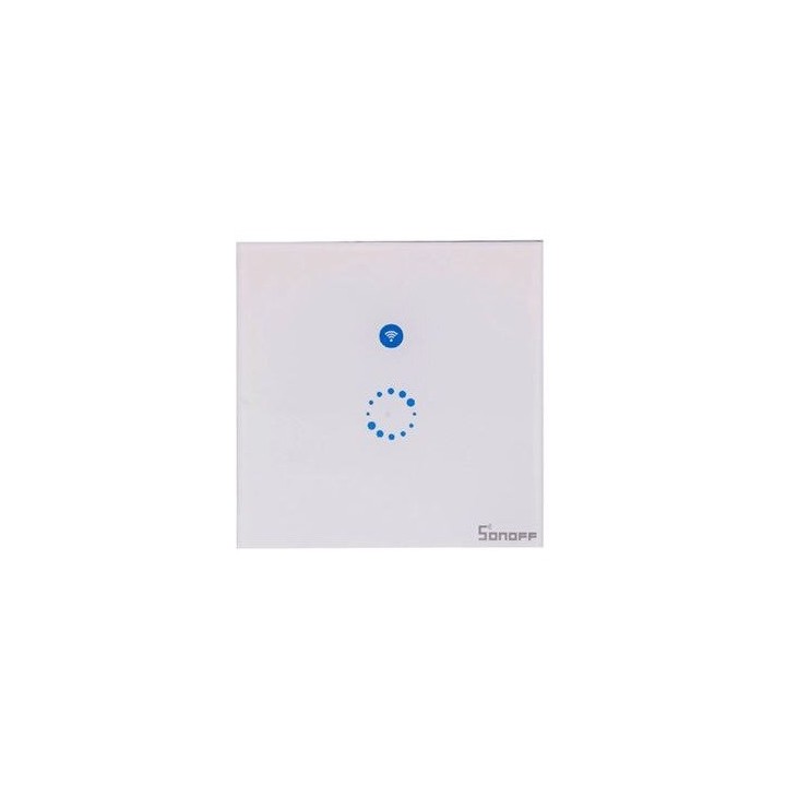 Interruptor táctil 2A sonoff 8.6/ 8.6 90-250v ac inalámbrico UE Wifi 802.11 bgn Panel de vidrio LED táctil