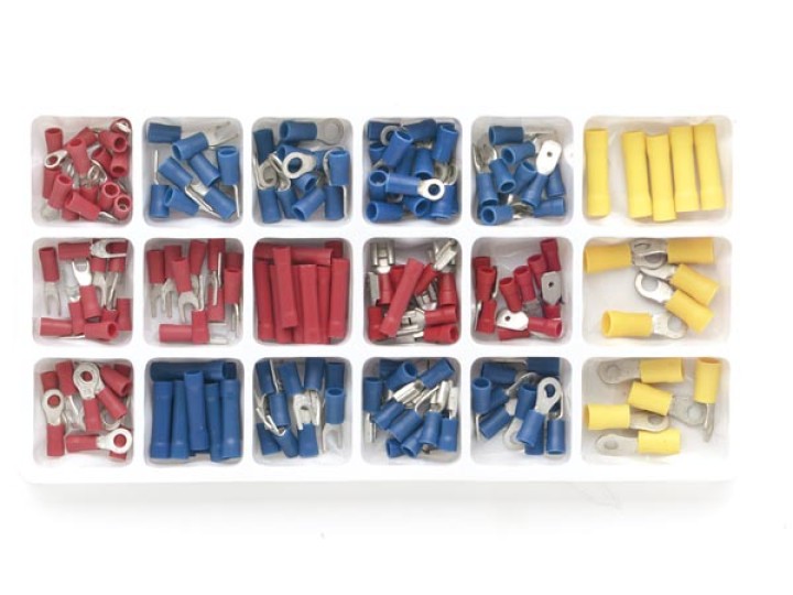 Assortimento di connettori crimpati 175 parti di automobili di energia elettrica automobilistica 3696-175 velleman - 1