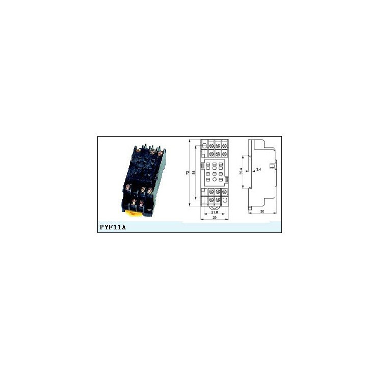 Relé Socket PF113A 11-pin base octal para MK3P-I JQX-10F / 3Z JTX-3C H3CR-A 10F-3Z-C2 jr international - 3
