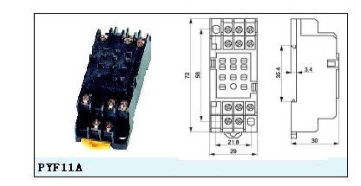 Relay Socket PF113A 11-pin octal base for MK3P-I JQX-10F/3Z JTX-3C H3CR-A 10F-3Z-C2 jr international - 3