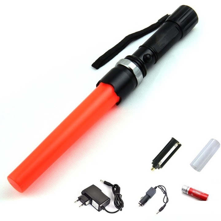 1000LM 5W waterproof cree led rechargeable flashlight police traffic command zoomable torch light by 18650 car charge for SOS