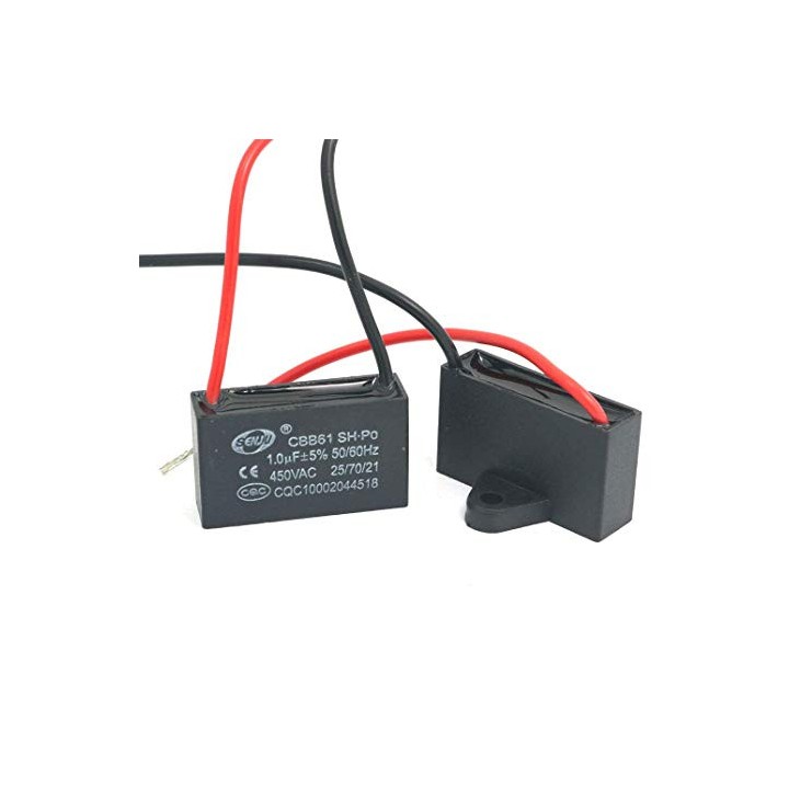 condensatore CBB61 450V 1UF condensatori di capacità di scarico ventilatore condensatore 2uF