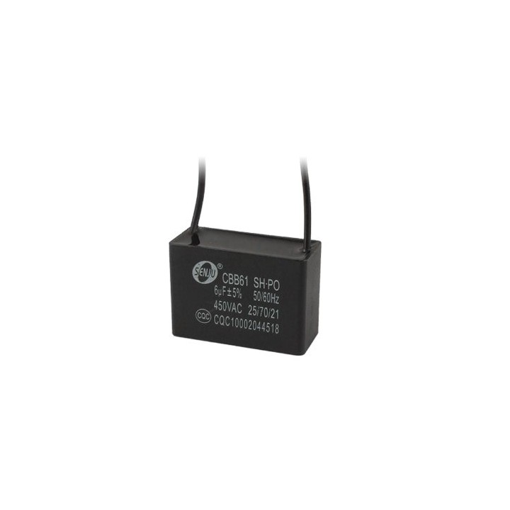 2 CBB61 250v Metallisierte Kondensator für Motor Start-up Deckenventilator 500VAC 6uF 6mf
