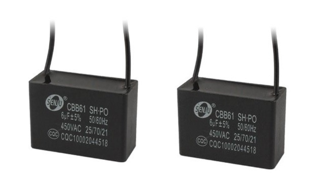 2 CBB61 Metallized Capacitor for Motor Start-up Ceiling Fan 500VAC 6uF 6mf