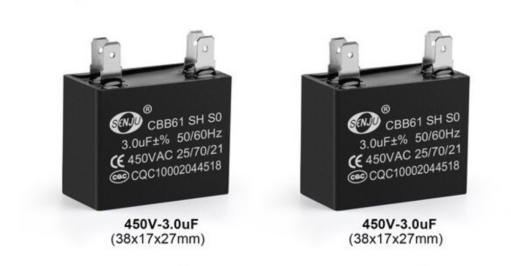 CBB61 450V 3UF ventilatore aria condizionata ventilatore iniziare inserti condensatore di capacità