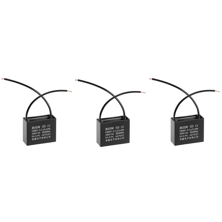 condensatore CBB61 450V 2.7uf 450v 2.7mf 2.7 mf uf micro farad condensatori di capacità di scarico ventilatore condensatore 2uF