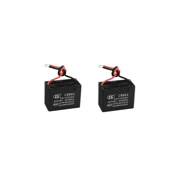CBB61 Metallized Capacitor for Motor Start-up Ceiling Fan 500VAC 8uF 8mf