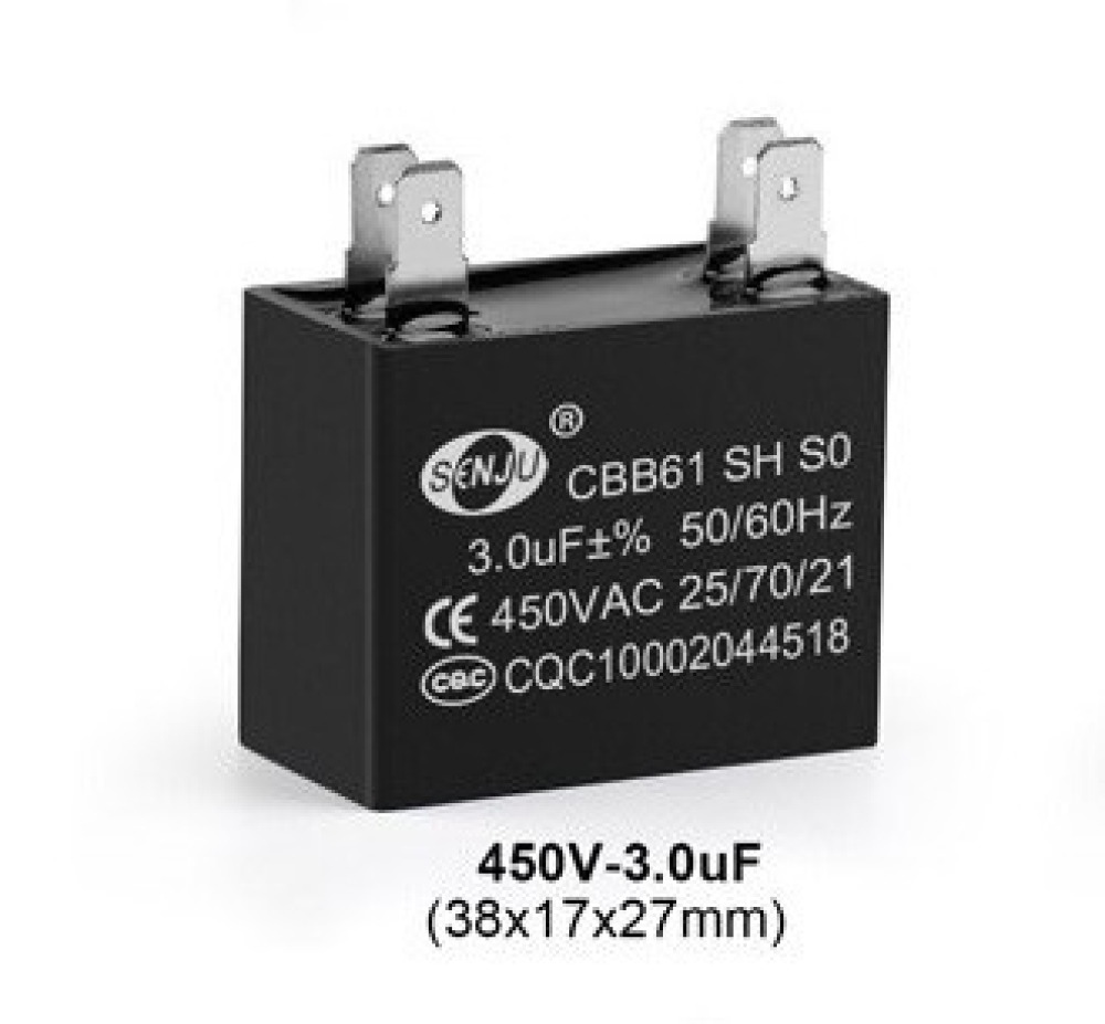 CBB61 450V 3UF air conditioning blower fan start capacitor capacitance inserts