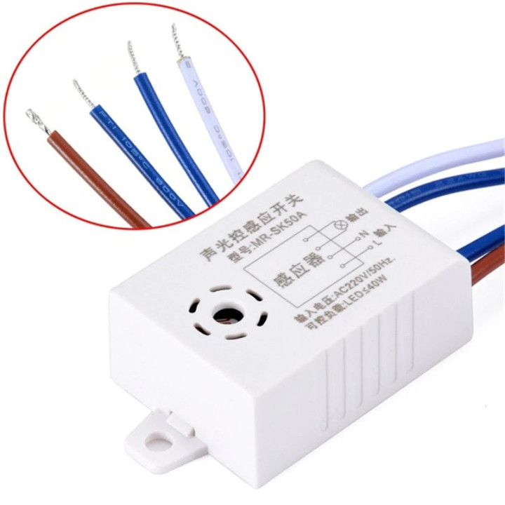 Geräuschdetektor für 220-V-Lichtzündung MR-SK50A Auto On Off On Off-Schalter