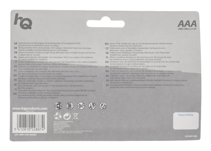 10 batteria elettrica 1.5v aaa lr03 alcalina hq-alk-aaa-02 mn2400 r03p sum4 lr3 4003 824 hp16 am4 k3a konig - 3