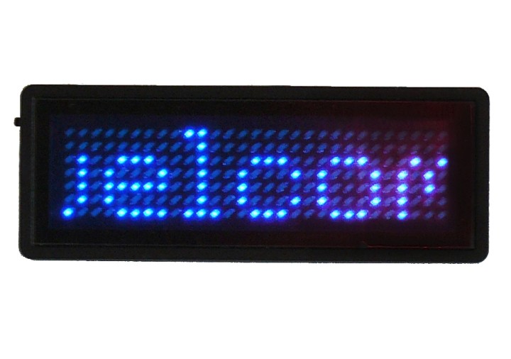 Blue badge led programmabili 5 caratteri 29 x 7 a matrice di punti 5 cifre biglietto da visita b729tsb jr international - 2