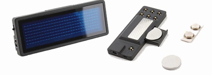 Badge blaue led programmierbare 5 zeichen 29 x 7 punktmatrix-display 5-stellige visitenkarte b729tsb jr international - 1