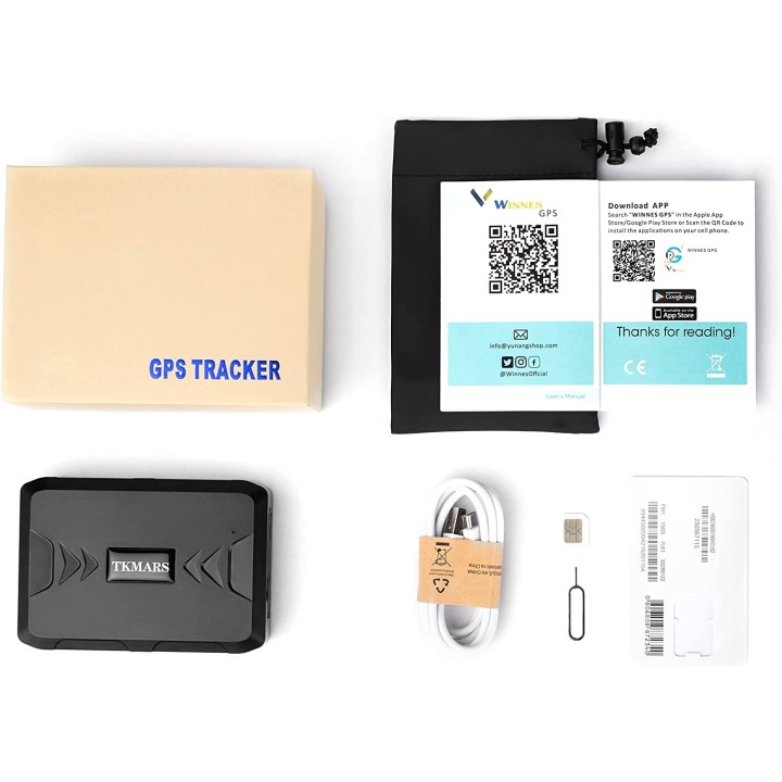 Traceur GPS Voiture avec Carte Sim Balise Tracker Aimant etanche TK-916 batterie 4 mois tk916