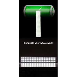 Lampe eclairage rechargeable 60 led autonomie 6 a 10h batterie secour 1800mAh 220v