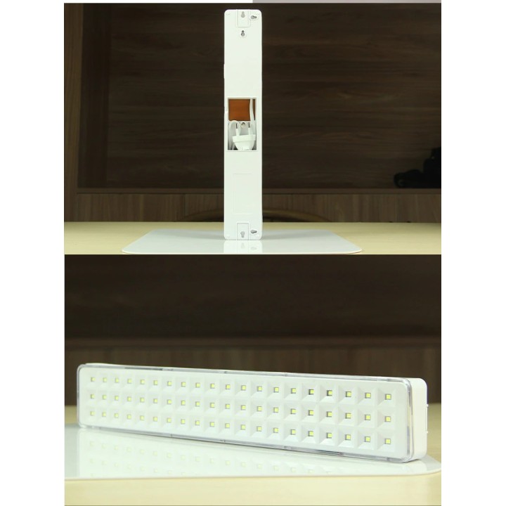 Rechargeable lighting lamp 60 leds autonomy 6 to 10h 4W backup battery 1800mAh 110-220v