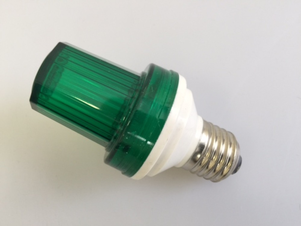 Mini flash stroboscopico portalampada e27 220v 1w 10 led luce Verde illuminazione stroboscopica vdlslb